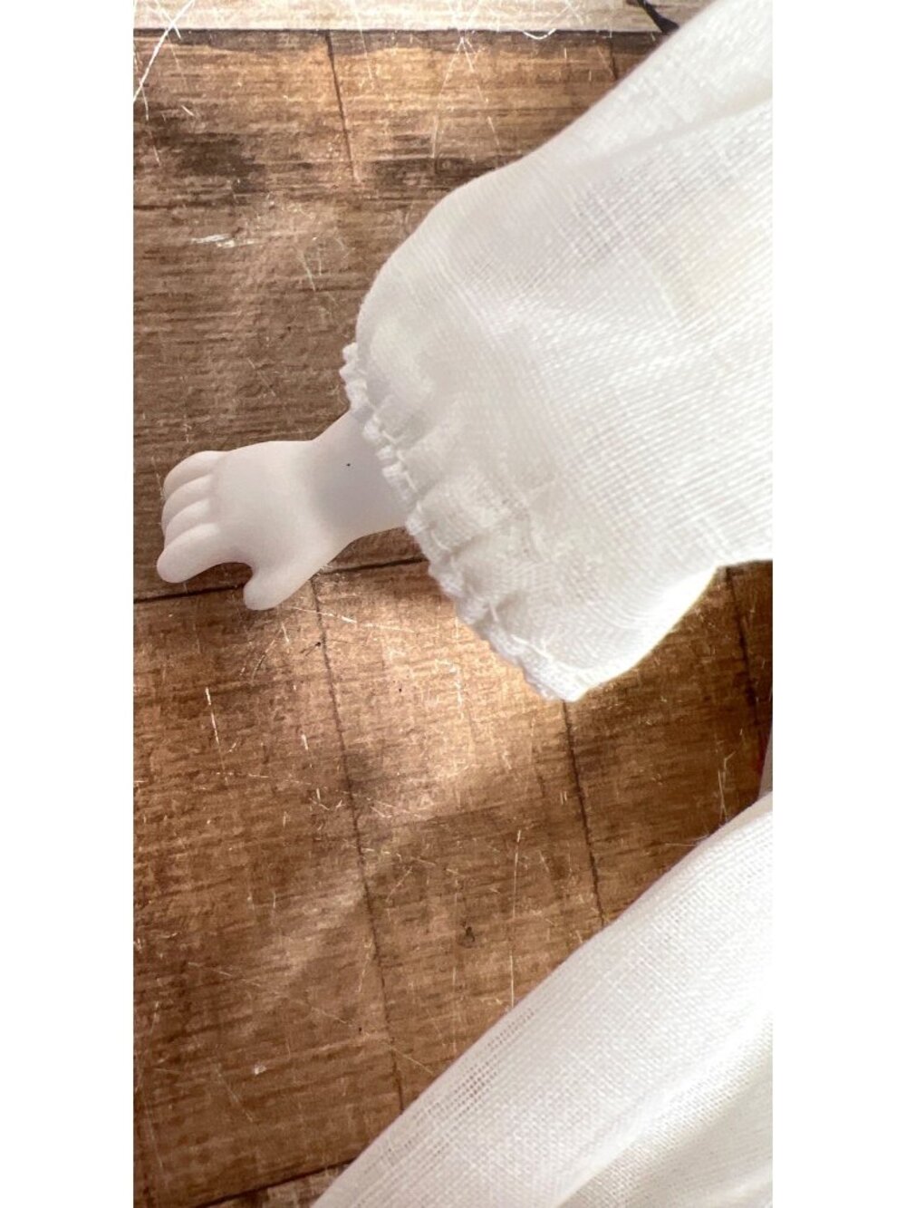 Vintage Baby Doll With Porcelain Head Hands & Feet In White Lace Dress - Picture 4 of 6